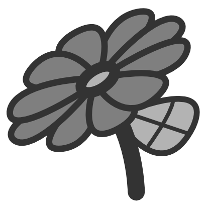 Download free grey flower icon